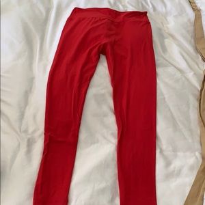 LuLaRoe red leggings